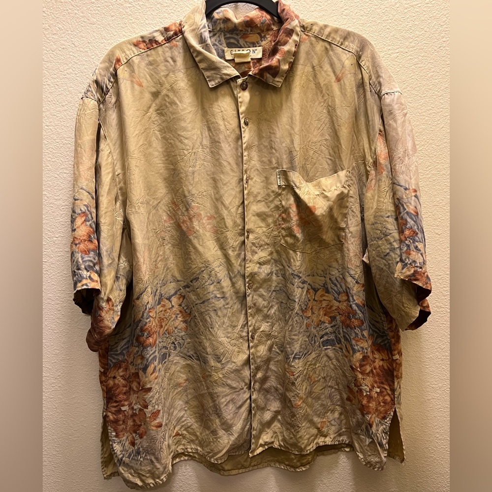 Vintage Citron Silk Shirt